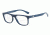 Armani EA3097 Single Vision Prescription Eyeglasses 5556-53 - Top Dark Blue On Azure Frame