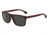 Armani EA4033 Single Vision Prescription Sunglasses EA4033-532487-56 - Lens Diameter 56 mm, Frame Color Black/Red Rubber