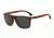 Armani EA4033 Single Vision Prescription Sunglasses EA4033-552987-56 - Lens Diameter 56 mm, Frame Color Top Black/orange Rubber