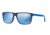 Armani EA4033 Single Vision Prescription Sunglasses, 56mm, Blue Rubber, EA4033-565055-56-SV