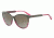 Armani EA4101F Single Vision Prescription Sunglasses EA4101F-556913-56 - Lens Diameter 56 mm, Frame Color Military/tr Striped Pink