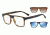 Armani EA4115 Bifocal Prescription Sunglasses, 54mm, Matte Havana, EA4115-50891W-54-BI