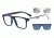 Armani EA4115 Bifocal Prescription Sunglasses, 54mm, Matte Dark Blue, EA4115-56691W-54-BI
