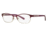 Armani Exchange AX1010 Progressive Prescription Eyeglasses, 50mm, Satin Berry Jam/satin Silver, AX1010-6050-50-PRO