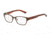 Armani Exchange AX1013 Single Vision Prescription Eyeglasses 6055-50 - Satin Brown/Orange Tort Frame