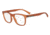 Armani Exchange AX3056 Progressive Prescription Eyeglasses, 53mm, Matte Transparent Caramel, AX3056-8277-53-PRO