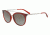 Armani Exchange AX4068S Single Vision Prescription Sunglasses AX4068S-82418E-55 - Lens Diameter 55 mm, Frame Color Transparent Ruby Red