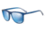 Armani Exchange AX4078S Progressive Prescription Sunglasses, 56mm, Matte Transp Navy, AX4078S-825955-56-PRO