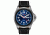 Armourlite Officer Series Blue Dial Watch with Black Leather Strap, Blue/Black/Silver AL803