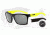 Arnette Dibs Sunglasses - Gloss Black w/ Extra Arms-Neon Yellow Frame and Grey Lens AN4169-04