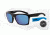 Arnette Dibs Sunglasses - Matte Black w/ Extra Arms-Neon Blue Frame and Blue Mirror Lens AN4169-02