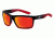 Arnette Easy Money Single Vision Prescription Sunglasses, Black Fade/Cherry Frame, Red Mirror Lens-AN4190-07SV