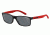 Arnette Slickster Progressive Prescription Sunglasses, Gloss Black/Red Frame, Grey Lens-AN4185-08PR