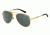 Arnette Trooper Single Vision Prescription Sunglasses, Polished Gold Frame, Grey/Green Lens-AN3065-02SV