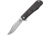 Artisan Cutlery Black Hyperion Folding Knife, 5in Closed, 4in, S35VN, Satin Clip Point Blade, Black Titanium Handle w/ Carbon Fiber Inlay, Nylon Sheath, 1834G-BK