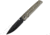 Artisan Cutlery Sirius Folding Knife by Ray Laconico, 4.5in Closed, 3.5in, S35VN, Black PVD Coated Drop Point Blade, Green Canvas Micarta Handle, 1849P-BODG