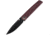 Artisan Cutlery Sirius Folding Knife by Ray Laconico, 4.5in Closed, 3.5in, S35VN, Black PVD Coated Drop Point Blade, Red Canvas Micarta Handle, 1849P-BDRC