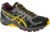 Asics Gel-FujiTrabuco 4 Trail Running Shoe - Mens-Black/Yellow/Burgundy-10 US-Medium