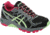 Asics Gel-FujiTrabuco 4 Trail Running Shoe - Womens-Black/Pistachio/Raspberry-Medium-10 US
