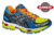 Asics Gel-Nimbus 14 Road Running Shoe - Men's-Lite Bright/Black/Blue-10.5 US