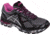 Asics GT-2000 3 Trail Running Shoe - Womens-Charcoal/Hot Pink-Medium-6 US