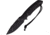Attleboro Knives The Attleboro Fixed Blade Knife, 9.75in Overall, 4.5in, S35VN, Black Cerakote Partially Serrated Drop Point Blade, Black Canvas Micarta Handle, Boltaron Sheath, AK-10111