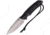 Attleboro Knives The Attleboro Fixed Blade Knife, 9.75in Overall, 4.5in, S35VN, Stonewash Plain Drop Point Blade, Black Canvas Micarta Handle, Boltaron Sheath, AK-10124