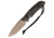 Attleboro Knives The Attleboro Fixed Blade Knife, 9.75in Overall, 4.5in, S35VN, Coyote Brown Cerakote Plain Drop Point Blade, Black Canvas Micarta Handle, Boltaron Sheath, AK-10122