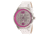 Axcent Splash Watch, White Strap, Silver Face, Pink Numerals X26001-661