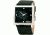 Axcent Dream Square Watch, Black Strap, Black Face, Silver Hands X40604-247