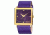 Axcent Dream Square Watch, Purple Strap, Purple Face, Gold Hands X40608-040