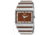 Axcent Brick Watch, Silver+Brown Bracelet, Brown Dial, Silver Hands X56363-818