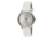 Axcent Dream Round Watch, White Strap, Silver Face, Silver Hands X64352-151