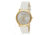 Axcent Dream Round Watch, White Strap, Silver Face, Gold Hands X6435g-151
