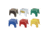 B &amp; R Plastics E Z Foldz Folding Step Stool 9 Assorted Colors, Pack of 6, 101-6AS-ASST