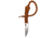 Montana Knife Company Magnacut Mini-Speedgoat Fixed Blade Knives, 2.875 inch, Magnacut Stainless Steel, Fixed Blade, Paracord Handle, Orange/Black, 6.75 inch, MKC-000369