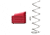 Backup Tactical Glock 17/19/22/23 +5 Rounds Pistol Magazine Extension, Red, 5, BACKG1923MEXT-RED