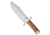 Bark River Bark River V-44 Bowie Fixed Blade Knife Stacked Leather 9" Satin, Brown, A2, adult, BHQ-78790
