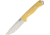 Bark River Bravo 1 Field Ivory Micarta Fixed Blade Knife, 9.5in, 4.25in, CPM S35VN Steel, Standard Edge, Satin, Antique Ivory, Micarta Handle BA07132MAI