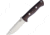 Bark River Bravo 1 Fixed Blade Knife, 9in Overall, 4.25in Satin Cpm-154 SS Drop Point, Burgundy Canvas Micarta Handle, Thumb Ramp, Brown Leather Belt Sheath, 07-171MBU