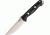 Bark River Bravo 1 Fixed Blade Knife,S35VN Stainless Blade,Black Canvas Micarta Handle BA07131MBC