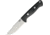 Bark River Bravo 1 LT Field Knife Black Fixed Blade Knife, 4.25in, Carbon Steel, Standard Edge, Black, Canvas Micarta Handle BA07127MBC
