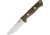 Bark River Bravo-1 LT Green Canvas Fixed Blade Knife, 4.25in, Standard Edge, Satin, Green, Canvas Micarta Handle BA07146MGC