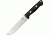 Bark River Bravo 15 Fixed Blade Knife, Steel Blade, Black Canvas Micarta Handle BA113MBC