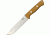 Bark River Bravo 15 Fixed Blade Knife, Steel Blade, Natural Canvas Micarta Handle BA113MNC