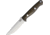 Bark River Bravo EDC CPM154 Fixed Blade Knife, 7in Overall, 3.25in Satin Cpm-154 SS Blade, Green Canvas Micarta Handle, Brown Leather Belt Sheath, 07-054M-GC