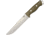 Bark River Bravo II 3V Green Canvas Fixed Blade Knife, 7in, CPM-3V Steel, Standard Edge, Brushed, Green, Canvas Micarta Handle BA07221MGC