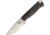 Bark River Bravo Necker Black Canvas Fixed Blade Knife, 2.75in, CPM-3V Steel, Standard Edge, Brushed, Black, Canvas Micarta Handle BA003MBC