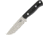 Bark River Bravo Necker II Black Canvas Fixed Blade Knife, 3.5in, Black, Canvas Micarta Handle BA07002MBC