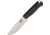Bark River Bravo Necker II Black Micarta Fixed Blade Knife, 3.5in, CPM-3V Steel, Drop Point, Black, Canvas Micarta Handle BA004SMBC